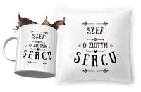 Dla Szefa Zestaw Poduszka + Kubek Na Prezent Z Nadrukiem Ze Zdjęciem