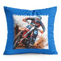 PODUSZKA NIEBIESKA PREZENT - MOTOR MOTOCYKL MOTOCROSS