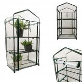 MINI SZKLARNIA OGRODOWA NA BALKON REGAŁ WARZYWNIAK FOLIAK 127x68x51 cm