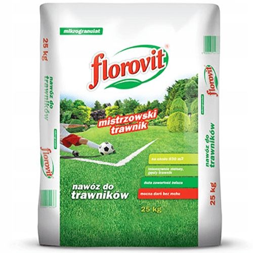 FLOROVIT MISTRZOWSKI TRAWNIK 25KG AZOT ŻELAZO POBUDZA TRAWNIK WIOSNĄ na Arena.pl