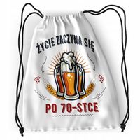 Plecak Urodziny 70 70Te Sportowy Szkolny Worek Z Nadrukiem Ze Zdjęciem