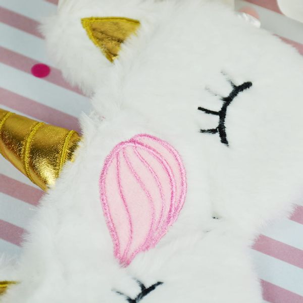 Opaska na oczy do spania jednorożec - white zdjęcie 3