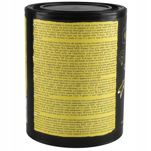 Farba tablicowa czarna do pisania kredą do mebli ścian drewna 1000ml na Arena.pl