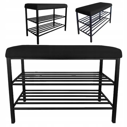 Szafka SMART na buty Regał Półka stelaż czarny MG19 z siedziskiem na Arena.pl