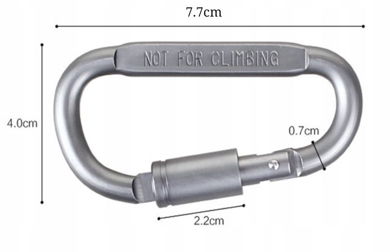 Karabińczyk metalowy Szekla survival blokada biwak zdjęcie 15