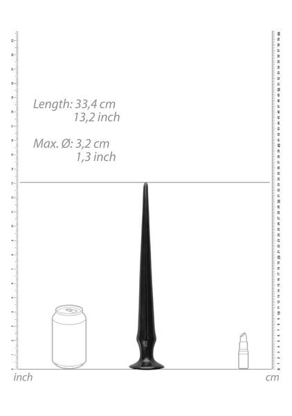 Ass Spike Dildo - 33 cm - Black zdjęcie 4