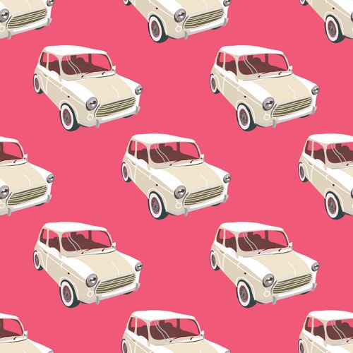 Tapeta Dla Młodzieży SAMOCHODY Styl Retro Ozdoba na Arena.pl