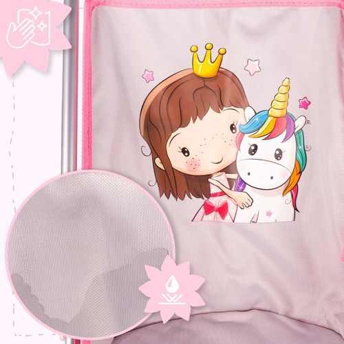 WÓZEK DLA LALEK LEKKI SKŁADANY PARASOLKA SPACERÓWKA JEDNOROŻEC KSIĘŻNICZKA na Arena.pl