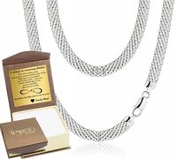 Naszyjnik Srebrny Damski Tub Ażurowy 6,00 mm Szeroki pr 925 Grawer Gratis