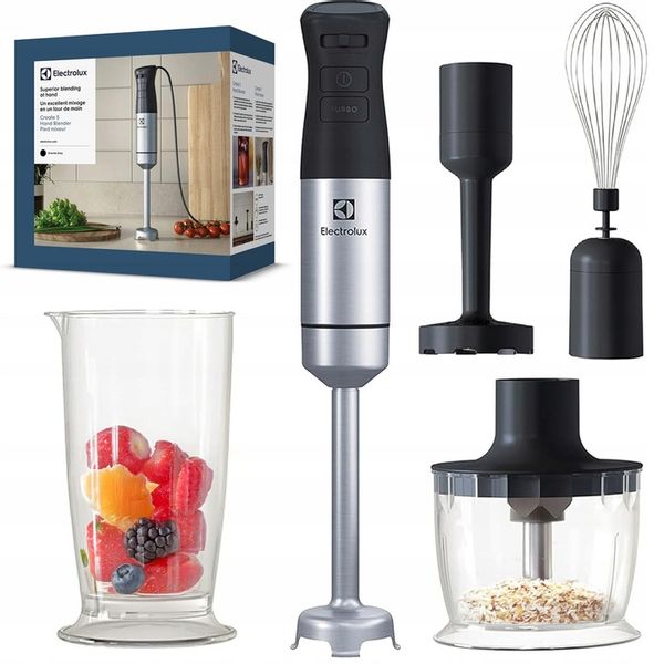 Blender Electrolux E5HB1-8SS 800W Rozdrabniacz Nasadka do Pure Trzepaczka zdjęcie 1