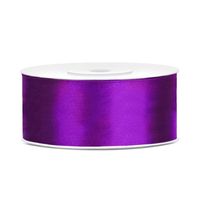 wstążka satynowa 25 mm/25 m purpurowa party deco