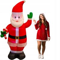 MIKOŁAJ nadmuchiwany ŚWIECĄCY DUŻY pompowany LED 215cm dmuchawiec JUMIhome