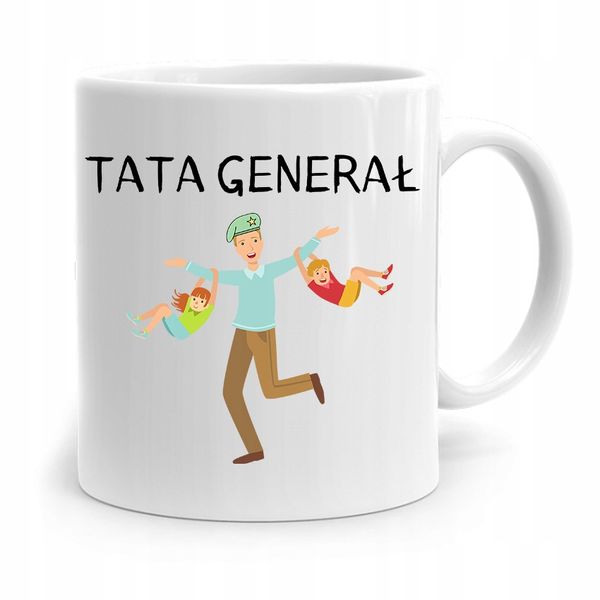 Kubek Na Dzień Ojca Dla Taty Tata Generał Prezent Z Nadrukiem Ze Zdjęciem zdjęcie 1