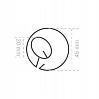 50x Podstawka Cenowa Okrągła 1,6 45x30mm z Atestem Stojak na Ceny Etykiety