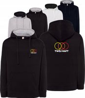 BLUZA męska z kontrastowym kapturem TWÓJ HAFT LOGO GRAFIKA firmowa 5 szt