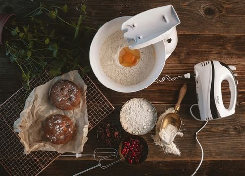 MIKSER RĘCZNY ROBOT KUCHENNY Z OBROTOWĄ MISĄ 3L 550W 5 PRĘDKOŚCI 2 na Arena.pl