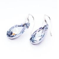 Srebrne 925 Kolczyki z kr. Swarovski Migdały 22mm