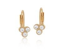 kolczyki z trzema kryształkami (p13275au)