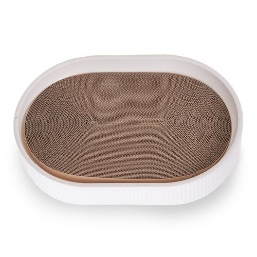 drapak dla kota z tekturki duży do drapania zabawka kot zwierzę leżący na Arena.pl