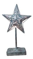 gwiazda metalowa stojąca 10 led 34cm