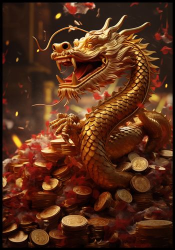 Plakat 68x98cm Smok Bogactwa na Arena.pl