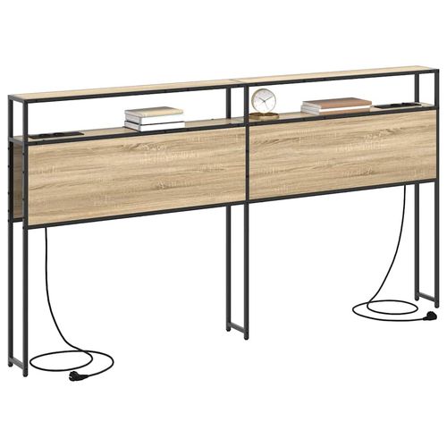 Zagłówek do przechowywania z półką dąb sonoma 200 cm na Arena.pl