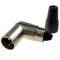 Wtyk wtyczka montażowa kątowa złącze XLR 3-pin Męski Roxtone RX3RMP-NT