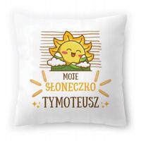 Poduszka Biała 40X40 Cm Dla Tymoteusza Dziecka Z Nadrukiem Ze Zdjęciem