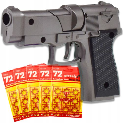 PISTOLET NA SPŁONKĘ KAPISZONY 5x72szt METALOWY REWOLWER DLA DZIECI GRATIS na Arena.pl