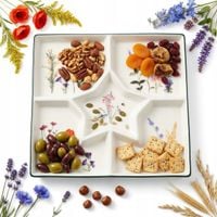 TALERZ PATERA CERAMICZNA KWADRAT 30 CM DO PRZEKĄSEK OLIWEK SOSÓW ORZESZKÓW