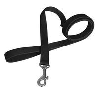 Smycz dla psa przeszyta grubymi rymarskimi nićmi Chaba 16mm/130cm czarna