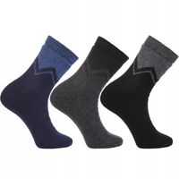 Moraj Skarpety Męskie Długie Wełniane Bezuciskowe THERMO GRUBE 39-42