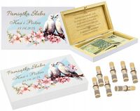 Pudełko na pieniądze prezent PAMIĄTKA ŚLUB WESELE Prezent na ślub grawer