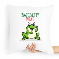 Poduszka Prezent Dla Brata Żajebisty Brat Z Nadrukiem Ze Zdjęciem