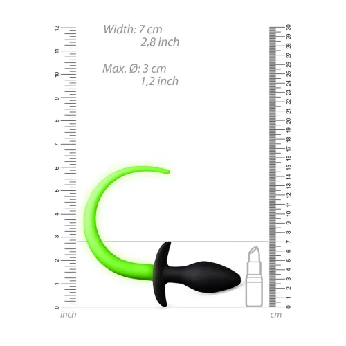 ouch! glow in the dark - zatyczka analna fluorescencyjna, zielona na Arena.pl