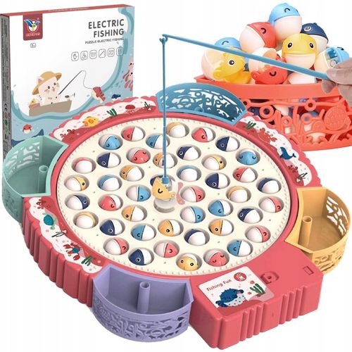 GRA ZRĘCZNOSCIOWA ŁOWIENIE RYBEK NA MAGNES KOTEK WĘDKI PUZZLE DLA DZIECI na Arena.pl