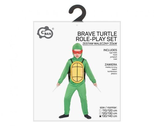 Strój przebranie dla dzieci Waleczny Żółw Ninja 130/140cm bal przebierańców na Arena.pl