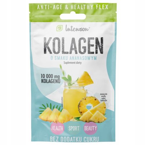 10x INTENSON KOLAGEN + KWAS HIALURONOWY + WITAMINA C do picia ananasowy na Arena.pl