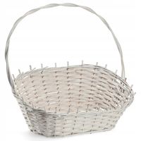 Kadax Koszyk Prezentowy Wiklinowy Kosz Biały Duży