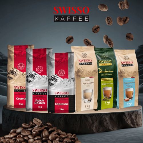 Kawa Ziarnista 100% Arabica 1kg - Swisso Kaffee - Aromatyczna - na Arena.pl