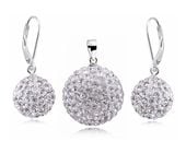 KOMPLET BIAŁE KULKI SWAROVSKI SHAMBALLA BALLS KULE