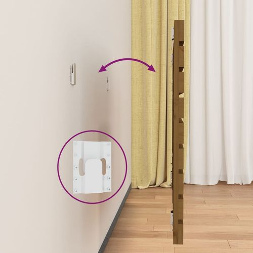 Wezgłowie łóżka, miodowy brąz, 81x3x63 cm, lite drewno sosnowe na Arena.pl