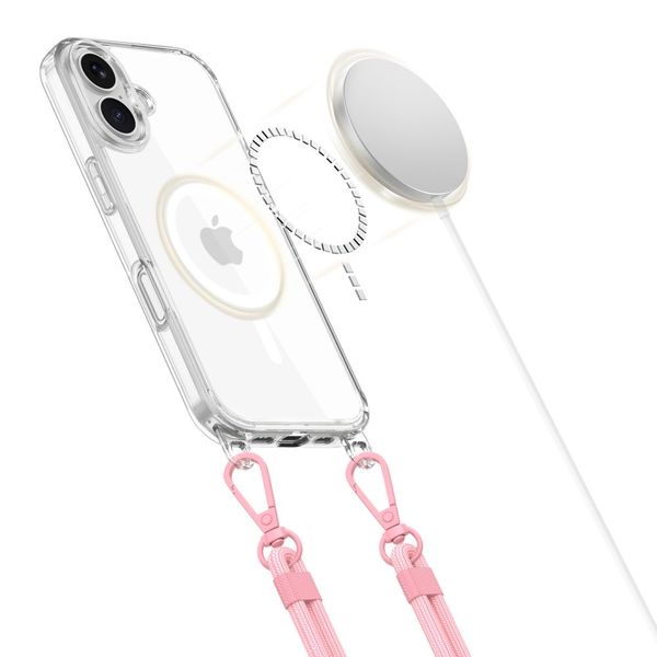 tech-protect flexair chain magsafe iphone 16 grey & pink zdjęcie 2