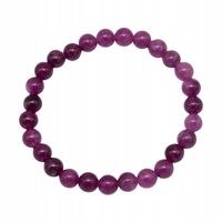 Bransoletka z kamieni naturalnych Agat fuksja 6mm