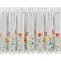 Zazdrostka Nati 150X60 cm biała taśma marszcząca polne kwiaty