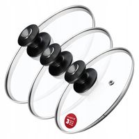 KADAX Pokrywka Szklana Pokrywa Zestaw 20/24/28cm