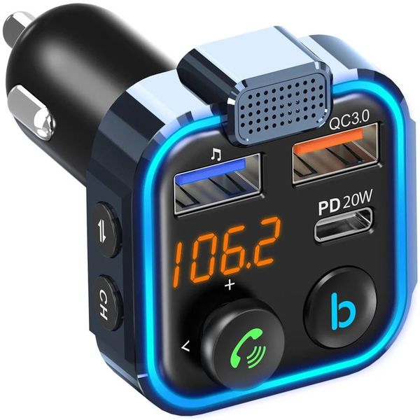 TRANSMITER FM BLUETOOTH SZYBKA ŁADOWARKA QC USB PD zdjęcie 1