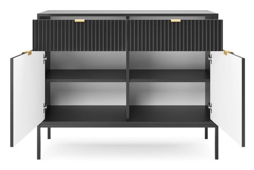 Komoda Delicious ryflowana czarna na Arena.pl