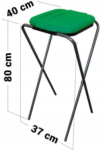 stojak do segregacji odpadów (1-stanowiskowy) zielony na Arena.pl