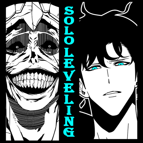 Koszulka Czarna - Solo Leveling - WYBIERZ KOLOR KOSZULKI I FASON Męska 5XL na Arena.pl